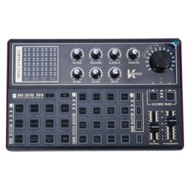 Imagem de ZJchao Placa de Som Ao para Computador Multi DJ Mixer Effects Trocadores de Voz Luzes LED Placa de Som para Transmissão de Jogos de PC Podcasts de Streaming