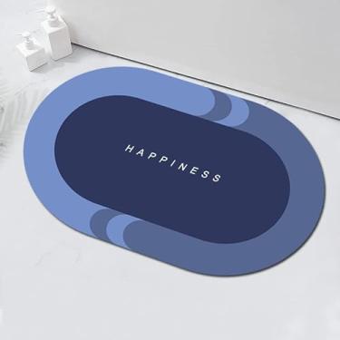 Imagem de REDONDO AZUL,Kit 2 TAPETE