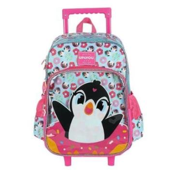 Imagem de Mochila de Rodinhas Sem alça Luxcel Up4You Pinguim Verde-Feminino