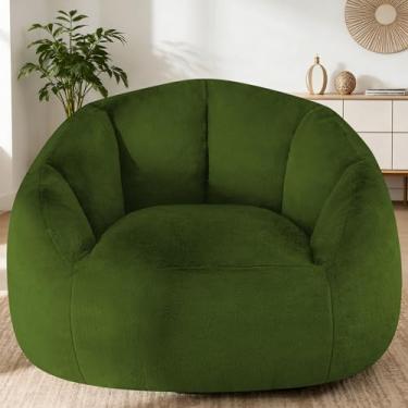 Imagem de Cadeira gigante pufe para adultos – Cadeira confortável de pelúcia redonda com detalhes macios, cadeira de leitura de sofá de chão aconchegante grande para sala de estar, quarto e salas de jogos
