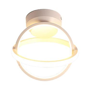 Imagem de Stgfyxgs Luminária de Teto LED, Luz Branca/neutra/quente, Lustre, Luminária para Corredor, Luminária de Teto para Quarto, Sala de Jantar, Cozinha, branco redondo