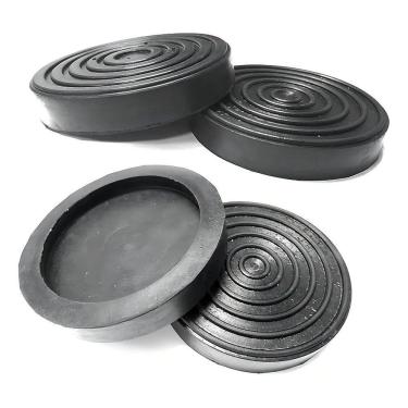 Imagem de 2X Sapata Elevador Automotivo Borracha Redonda  4 Pç 118X1
