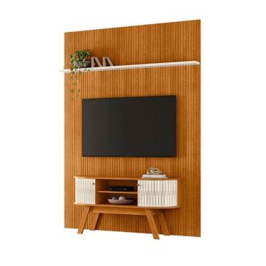 Imagem de Painel Piso Teto New Interlagos Com Rack Bancada Atlanta New Silverstone Cinamomo Off White- Madetec