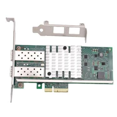 Imagem de Zyyini Placa de Rede de Fibra óptica de 10 Gbps, Adaptador Ethernet PCIE X4 de Duas Portas SFP + Com Chip 82599ES, Placa Ethernet PCIE 2.0 X4 para Wins Linux VMware Server Data Center