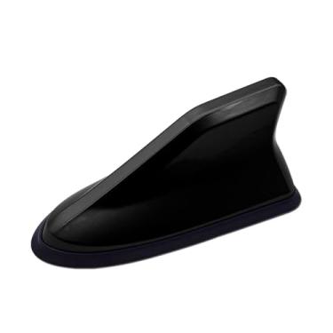 Imagem de Antena aérea de barbatana de tubarão para montagem no teto do carro, amplificador de sinal de antena AM FM automotivo (preto)