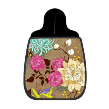 Imagem de Lixeira De Carro Organizador Lixinhocar Flores Clássicas Fundo Bege