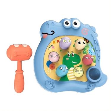 Imagem de Jogo Interativo Bichinhos Saltitantes Educativo Infantil com Martelinho Estímulo Visual, Coordenação Fina, Reflexo, Raciocínio e Atenção - Brinquedo Manual (Não Requer Pilhas)