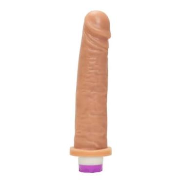 Imagem de Prótese Com Vibrador Interno 20 X 4,5Cm Brinquedo Adulto Realista Dildo Consolador VN14 (NATURAL)