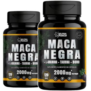 Imagem de 2x Maca Peruana Black 120 Capsulas Premium Importada Original