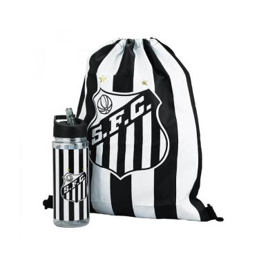 Imagem de Mochila Saco Com Garrafa Santos 450ml Oficial