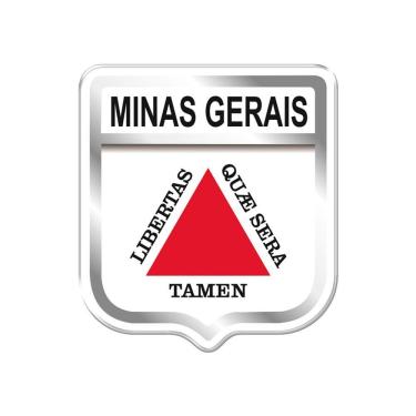Imagem de Adesivo Decorativo Em Relevo Fácil Aplicação Brasão Minas Gerais Cor Branco