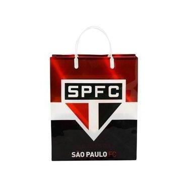 Imagem de Sacola De Presentes Cores Time 33x9x27cm - SPFC - Mileno