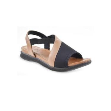 Imagem de Sandália Feminina Anabela Joanetes E Diabetes Usaflex Aa3008 Bege/-Feminino