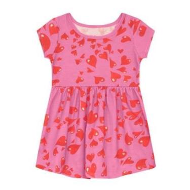 Imagem de Vestido infantil menina de corações Brandili-Feminino