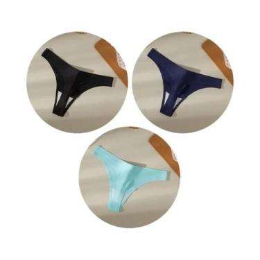 Imagem de Conjunto De Calcinhas De Seda Sem Costura Para Mulheres 3PCS, G-String