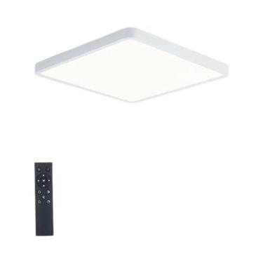 Imagem de Luminária De Teto LED Com Acabamento Em Madeira, Controle Por Voz via 