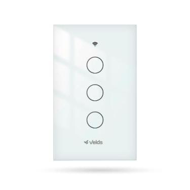 Imagem de Interruptor Inteligente Wifi Velds 3 Botões Touch, Compatível com Alex