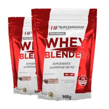 Imagem de 2X Whey Blender Concentrado Chocolate 900G Hf Suplementos