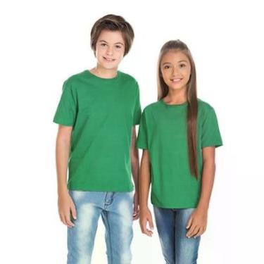 Imagem de Kit 5 Camisetas Juvenil Básica Lisa 100% Algodão Premium-Unissex