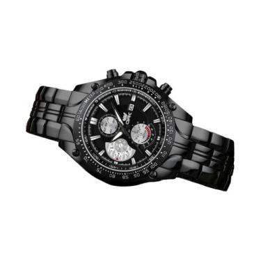 Imagem de Relógio Masculino De Quartzo Com Pulseira De Aço Luminosa À Prova D'ág