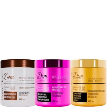 Imagem de Kit Cronograma Capilar Dom Cosmeticos 500g