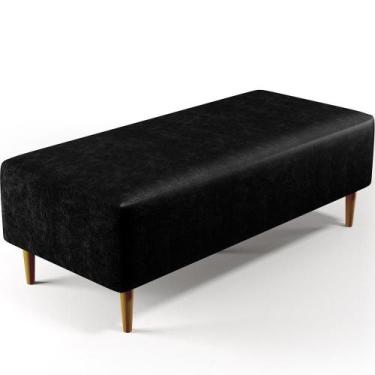 Imagem de Puff Sala De Estar Pés Palito 120x50 Cm material sintético Preto - LYA