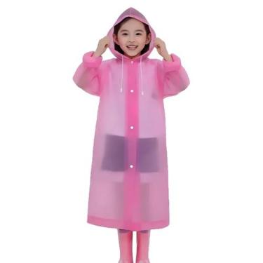 Imagem de Capa de Chuva Infantil Colorida Impermeável - Welezza, M, Rosa