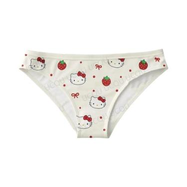 Imagem de Conjunto De Lingerie Com Estampa De Morango Kawaii Hello Kitty Para Mu