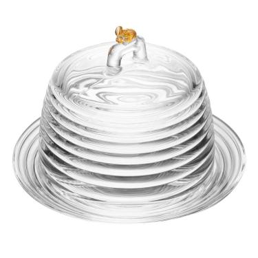 Imagem de Queijeira Little Bee Abelha 19cm x 19cm x 13,5cm Cristal Tra