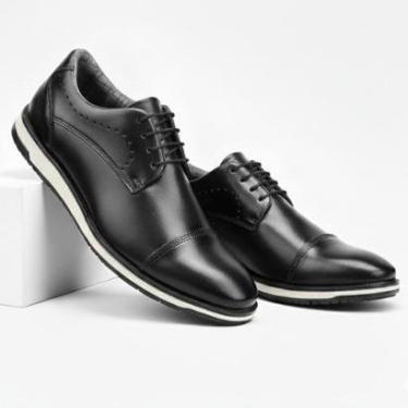 Imagem de Sapato Masculino Social Oxford Casual Cadarço Bico Redondo Derby Moderno-Masculino