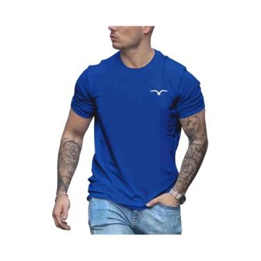 Imagem de Camiseta Masculina Slim Fit De Verão 100% Algodão Com Estampa Gráfica 