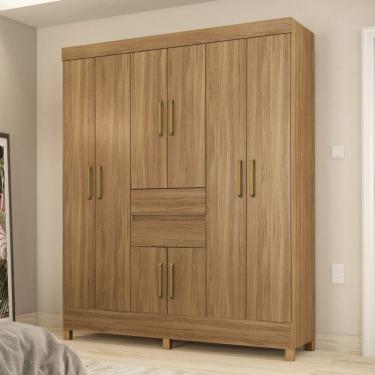 Imagem de Guarda Roupa Casal com Pes 8 Portas 2 Gavetas Munique Demobile