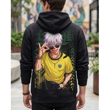 Imagem de Moletom Unissex - Satoru Gojo - Copa 2026 Brasil - Premium Tamanho:GGC