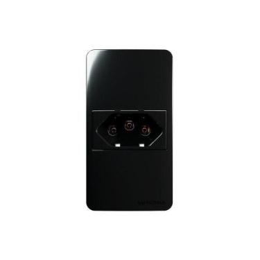 Imagem de Placa Para Condulete Caixa 3/4" Com Tomada Margirius Sleek 2p+t 20a Pr
