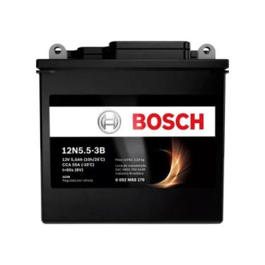 Imagem de Bateria Moto Bosch 12n5.5-3b 5,5ah 12v Yamaha Ybr 125 Rd 125
