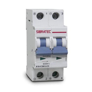 Imagem de Disjuntor tipo DIN (Mini) Corrente Contínua Bipolar X10 - SIBRATEC