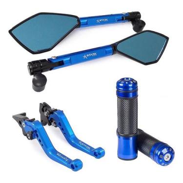 Imagem de Kit Manopla Retrovisor Manete Ninja 250 300 400 Z 300 Z 400 - Stark Ra