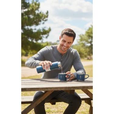 Imagem de 2x Garrafa Térmica 500ml Azul c/ 3 Xícaras: Café e Chá Quent - Congrat