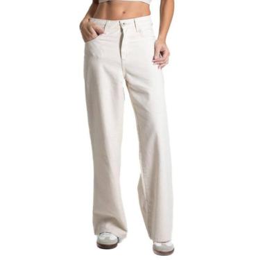 Imagem de Calça Jeans Sawary Wide Leg Petit - 282246 - Off white 42, Bege, 42