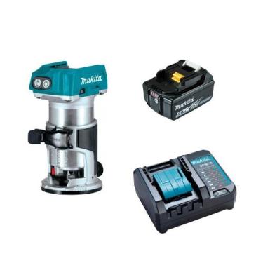 Imagem de Tupia Laminadora 6 e 8mm 18V DRT50Z Com Bateria 5AH Makita