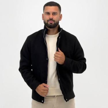 Imagem de Jaqueta Broken Rules Bomber em Tecido Gola Alta Masculina, M, Preto