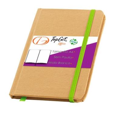 Imagem de Caderneta Pocket 10x14cm 80 Folhas Sem Pauta Eco Lotus TopGet, Verde