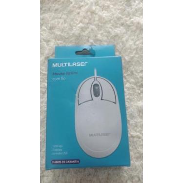 Imagem de Mouse óptico com fio Branco - Multilaser 
