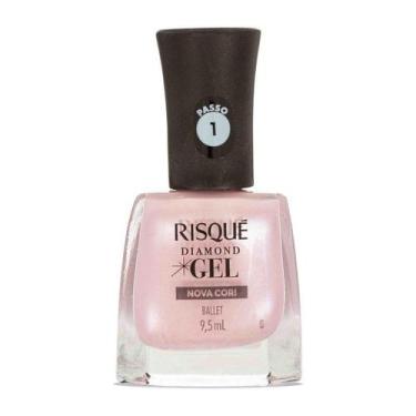 Imagem de Esmalte Metálico Risqué Diamond Gel Nova Cor! Ballet 9,5ml
