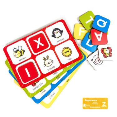 Imagem de Loto das Letras Babebi Jogo Pedagogico Brinquedo Infantil Educativo Al