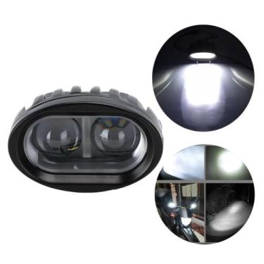 Imagem de Farol Milha Led Auxiliar Spot 20w Universal Automotivo Oval Universal 