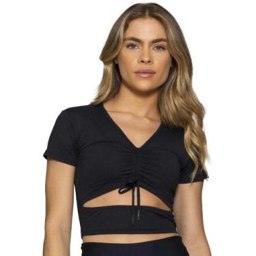 Imagem de Cropped Run More Play Time Feminino, Preto, G
