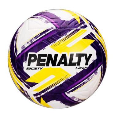 Imagem de Bola Penalty Society Líder Branco, Amarelo e Roxo, UN, Roxo, Amarelo, 