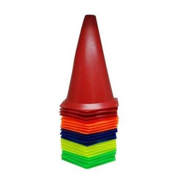 Imagem de Kit C/ 20 Cones 20cm Flexível Circuito Funcional Treinamento - 1Fit
