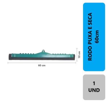 Imagem de 1 Rodo Plástico Grande 60cm EVA Duplo Reforçado Sem Cabo Limpeza Rápid